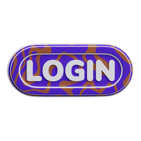 Login Button  3D Icon