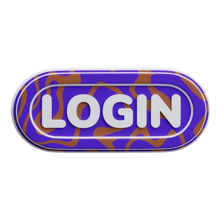 Login Button  3D Icon