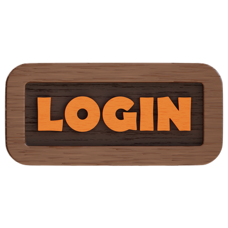 Login Button  3D Icon