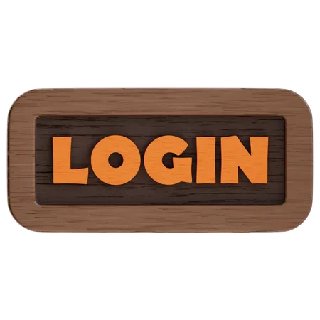 Login Button  3D Icon