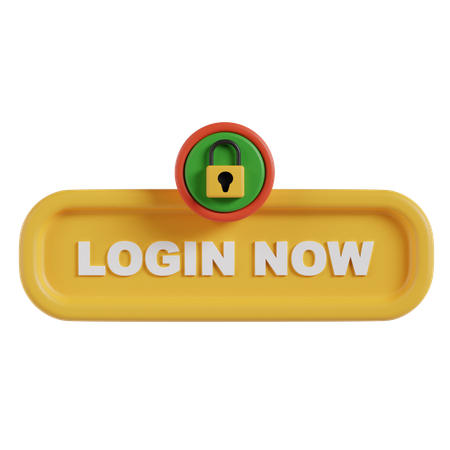 Login Button  3D Icon