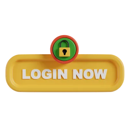 Login Button  3D Icon