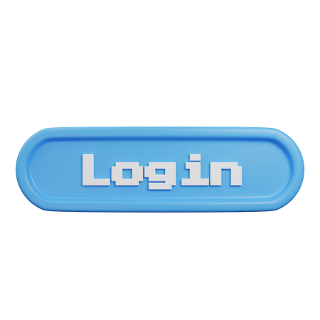 Login Button  3D Illustration