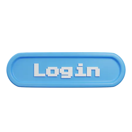 Login Button  3D Illustration