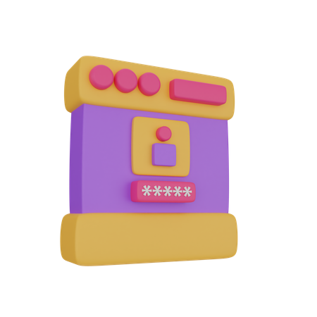 Login do site  3D Icon