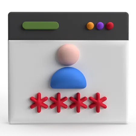 Mot de passe  3D Icon