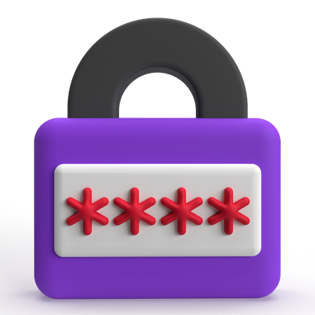 Mot de passe  3D Icon