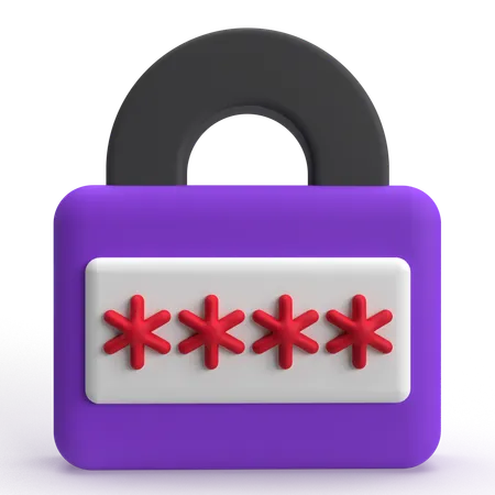 Mot de passe  3D Icon