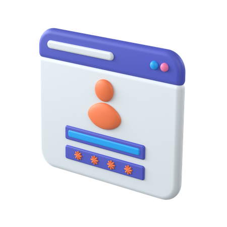 Login Page  3D Icon
