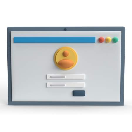 Login Page  3D Icon