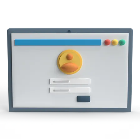 Login Page  3D Icon