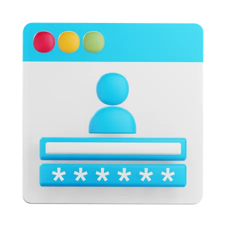 Login Page  3D Icon