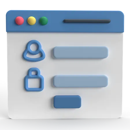 Login Page  3D Icon