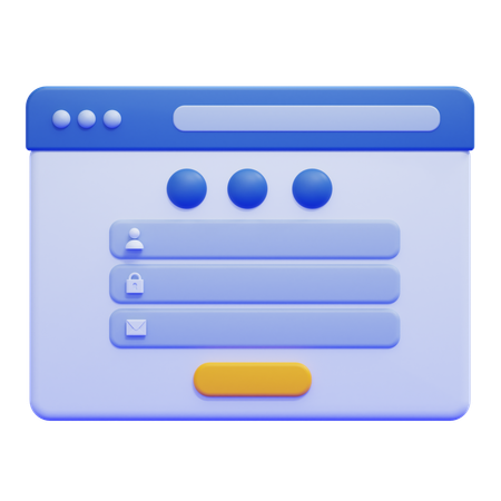 Login Page  3D Icon