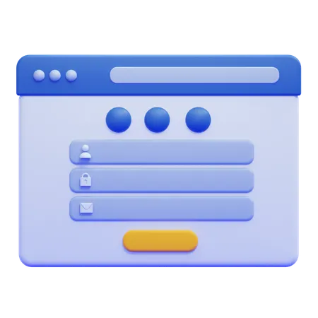 Login Page  3D Icon