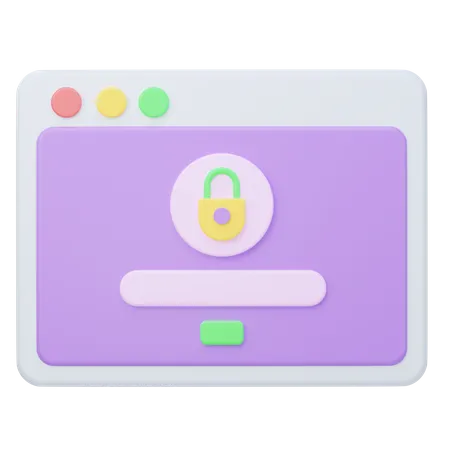 Login Page  3D Icon