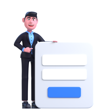 Login Page  3D Icon