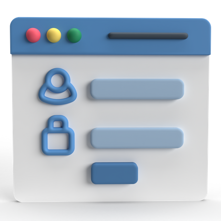 Login Page  3D Icon