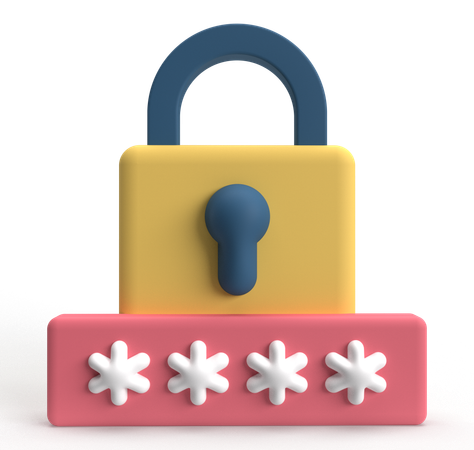 ログインパスワード  3D Icon