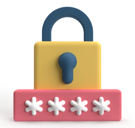 ログインパスワード  3D Icon