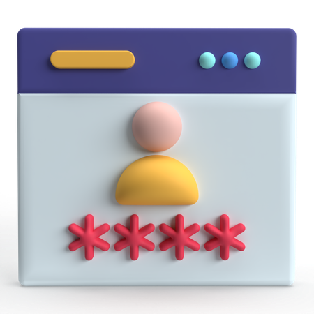 Login Password  3D Icon