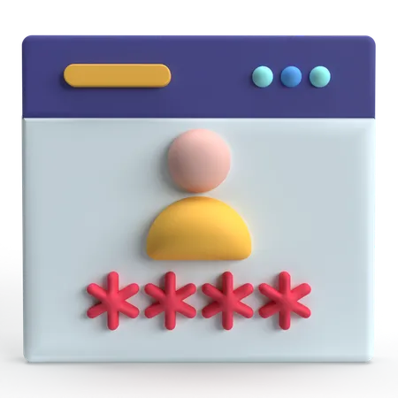 Login Password  3D Icon