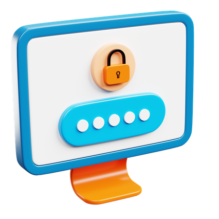 Login Password  3D Icon