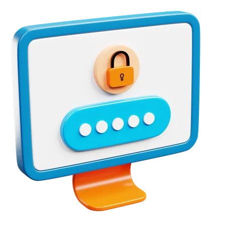 Login Password  3D Icon