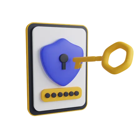 Login Password  3D Icon