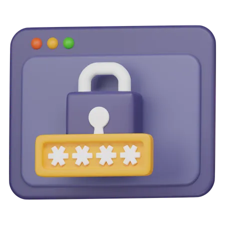 Login Password  3D Icon