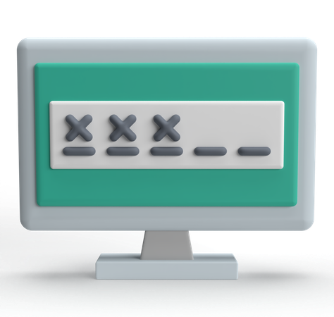 Login Password  3D Icon