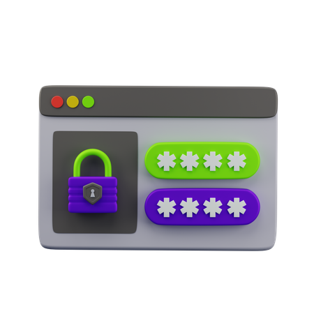 Login Password  3D Icon
