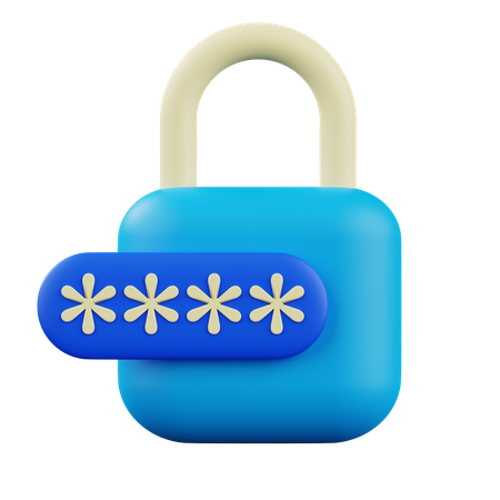 Login Password  3D Icon