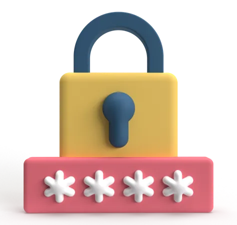 Login Password  3D Icon