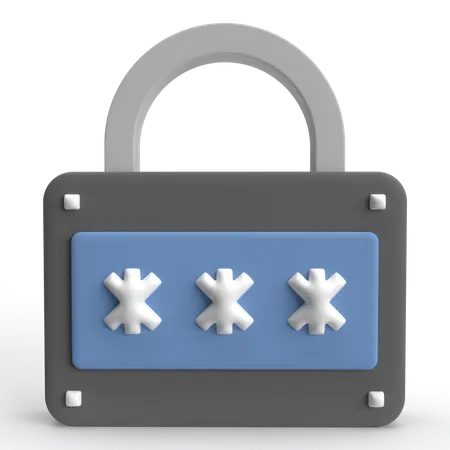 Login Password  3D Icon