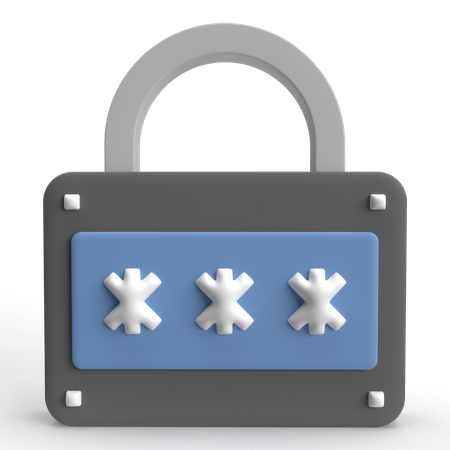 Login Password  3D Icon