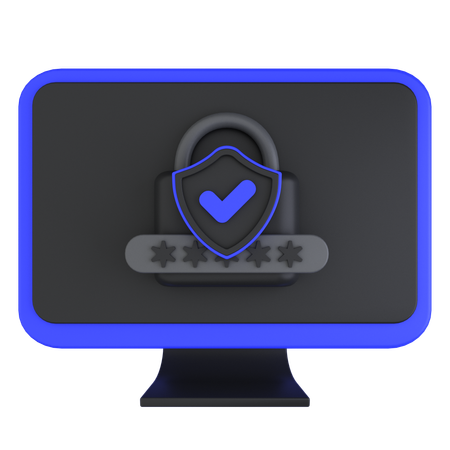 Login Protection  3D Icon