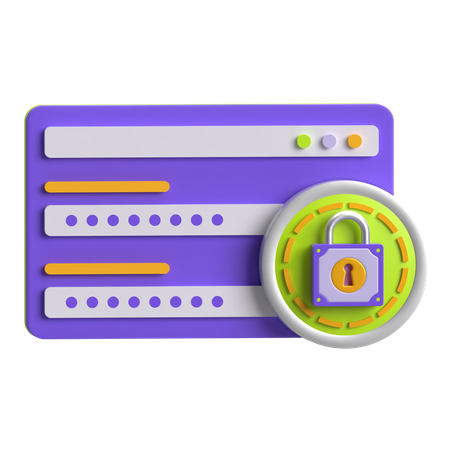 Login Protection  3D Icon