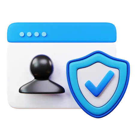 Blue Theme Ofcyber Security 3D Icon