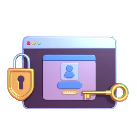 Enhance Your Web Security Visuals With Our 3 D Web Login Security Illustration 3D Icon