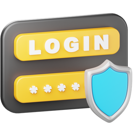 Login Security  3D Icon