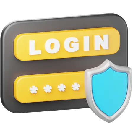 Login Security  3D Icon