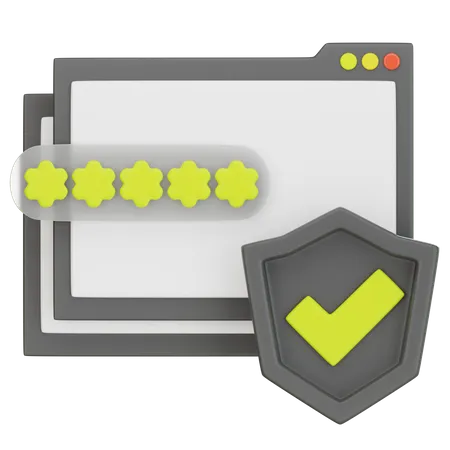 Login Security  3D Icon