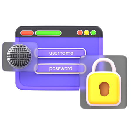 Login Security  3D Icon