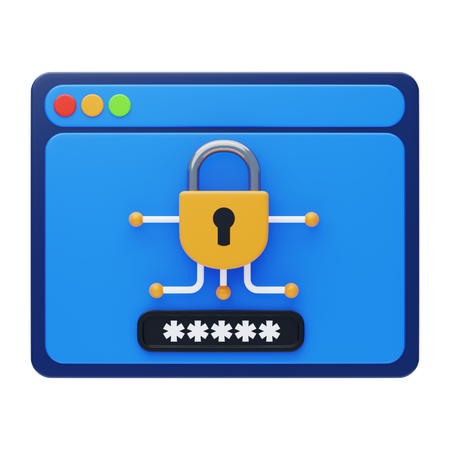 Login Security  3D Icon