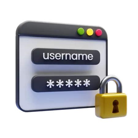 Login Security 3D Icon