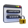 user authentication 3d logo