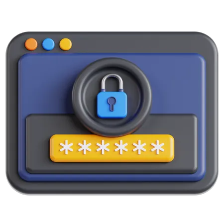 3 D ICON CYBER SECURITY 3D Icon