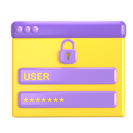 Login Security  3D Icon