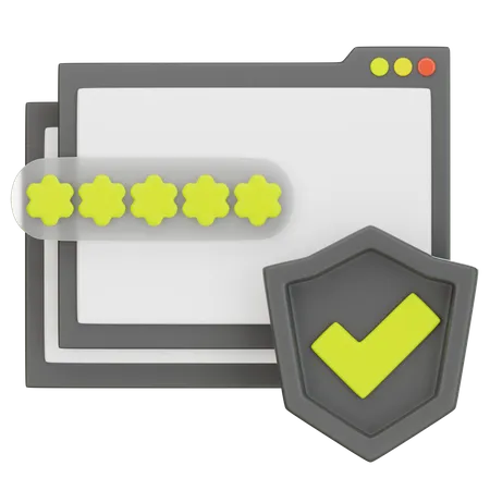 Login Security 3 D Icon 3D Icon